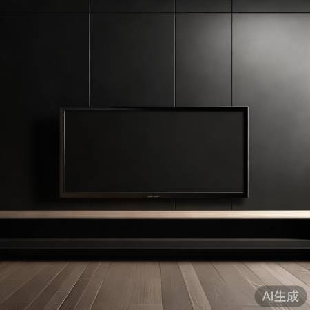 尊威电视机客户专线阐释,黑色电视机背景墙打造家居时尚新风尚