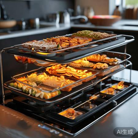 潮邦集成灶售后服务电话总部详述あ集成灶多层烤功能,告别单调烹饪体验